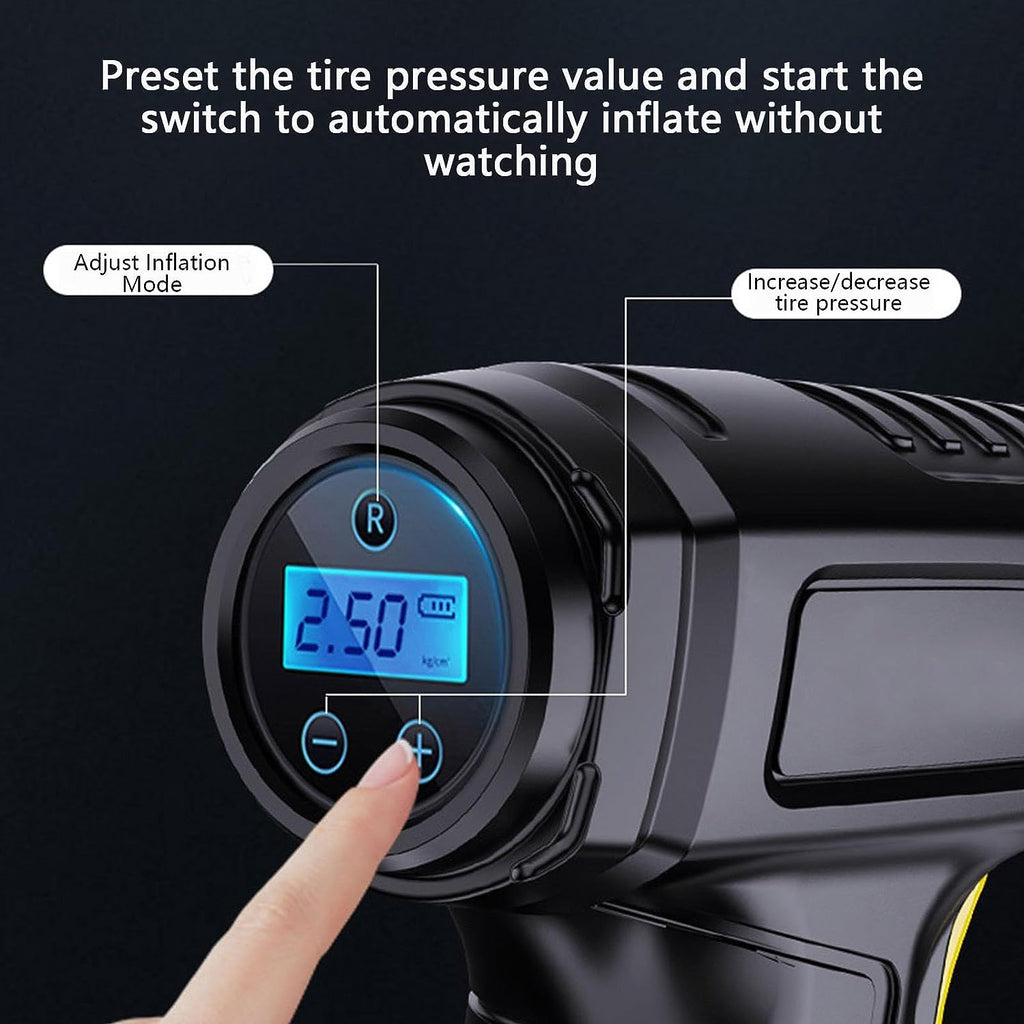 Tire Inflator Pump with Emergency LED Light