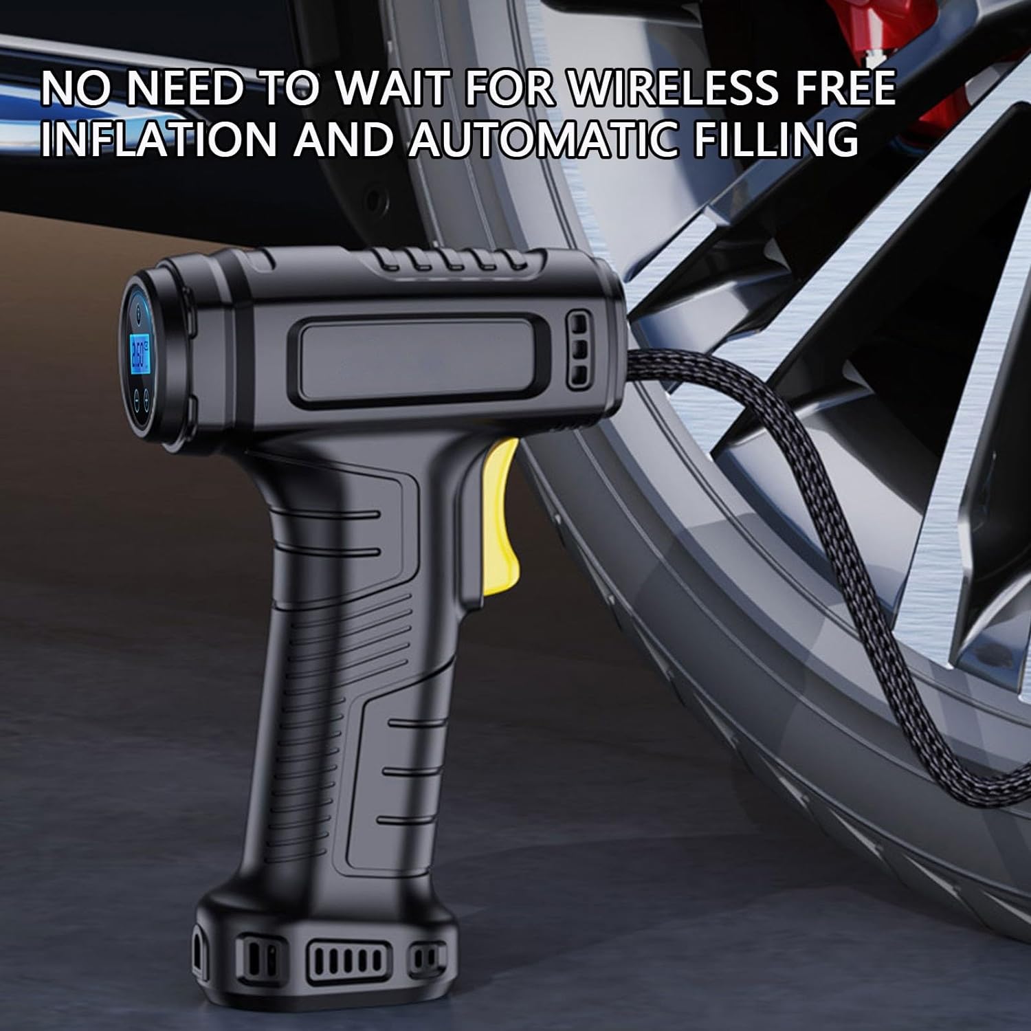 Tire Inflator Pump with Emergency LED Light